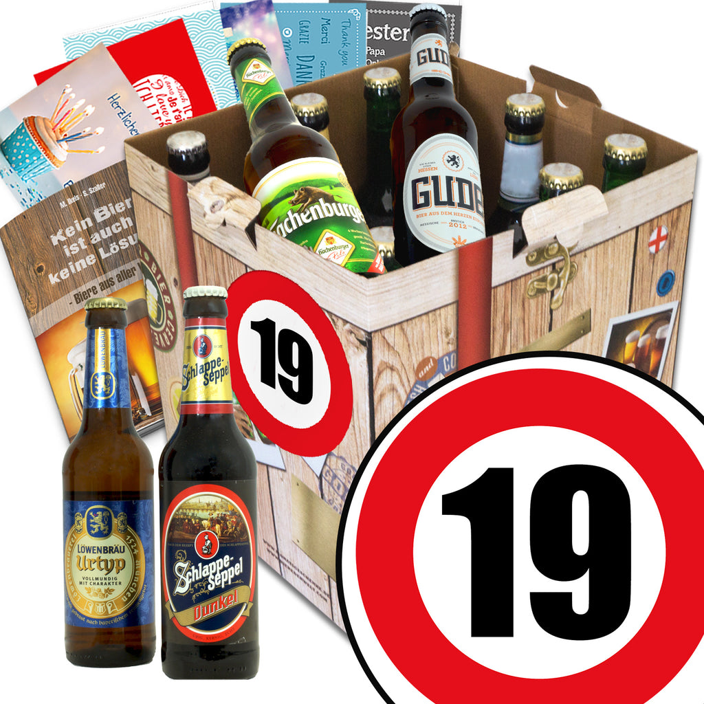 Zahl 19 | 9 Biersorten Bier Deutschlandreise | Probierpaket